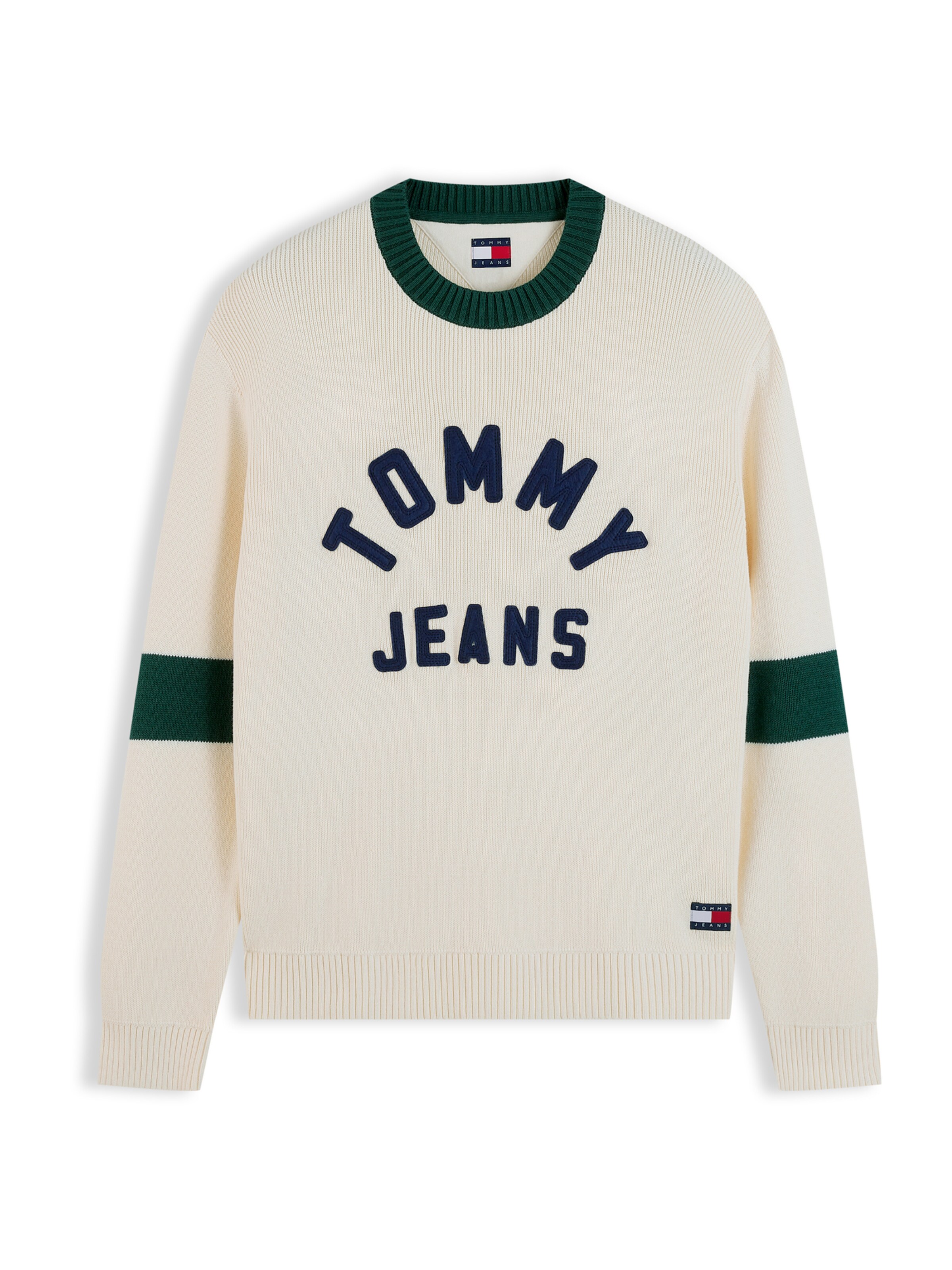 Tommy Jeans Trui 'NEW CLASSICS' in Beige: voorkant