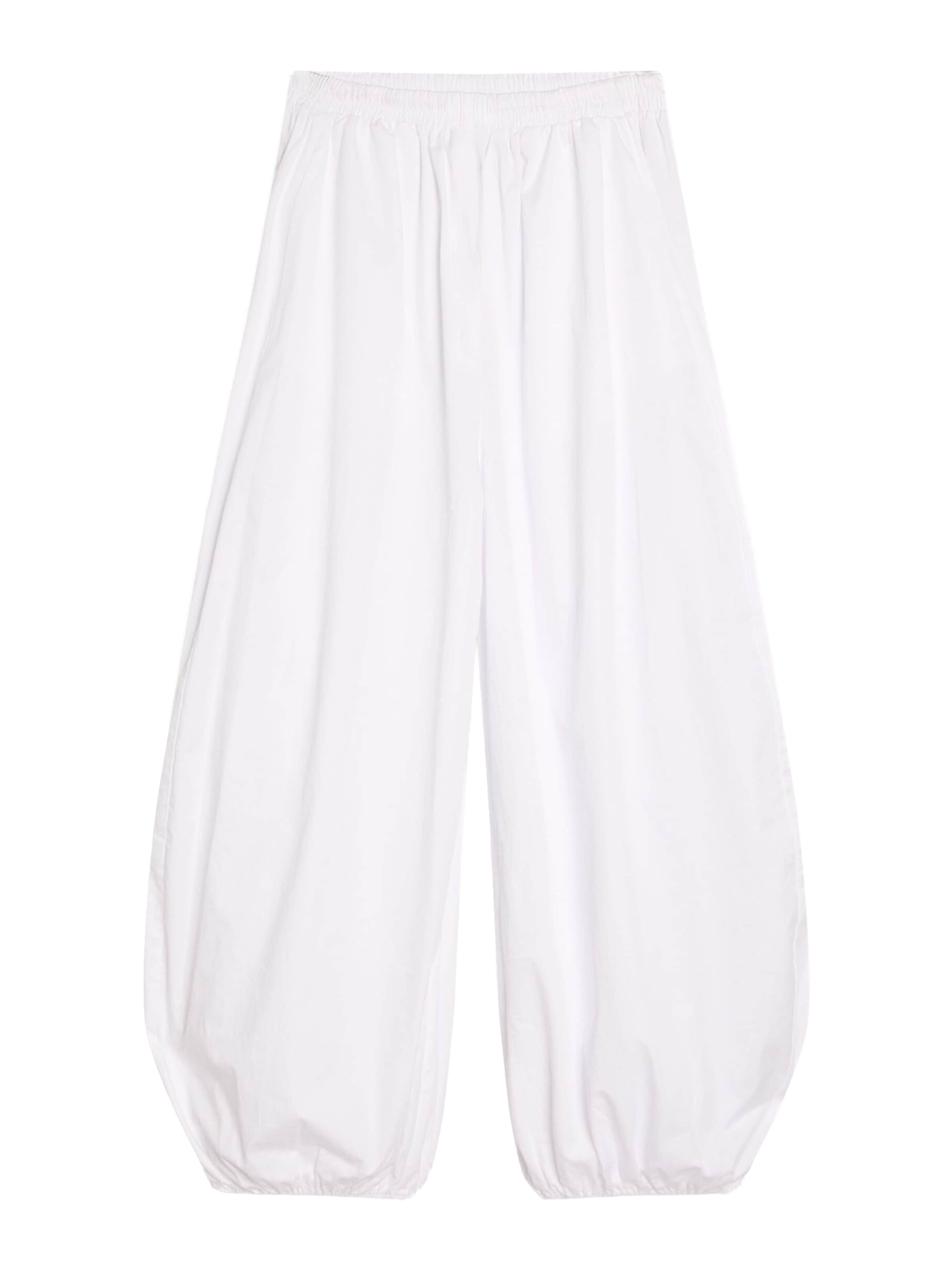 Bershka Barrel Nadrág - fehér: elől