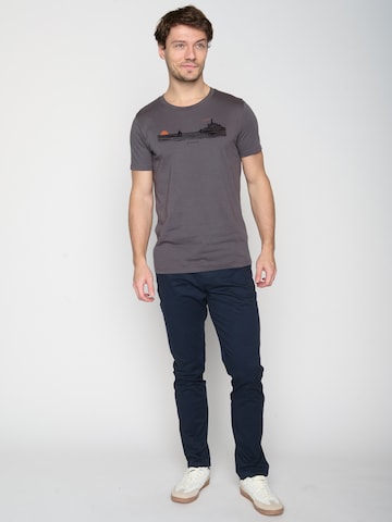 GREENBOMB Shirt 'Nature Evening Glow' in Grijs
