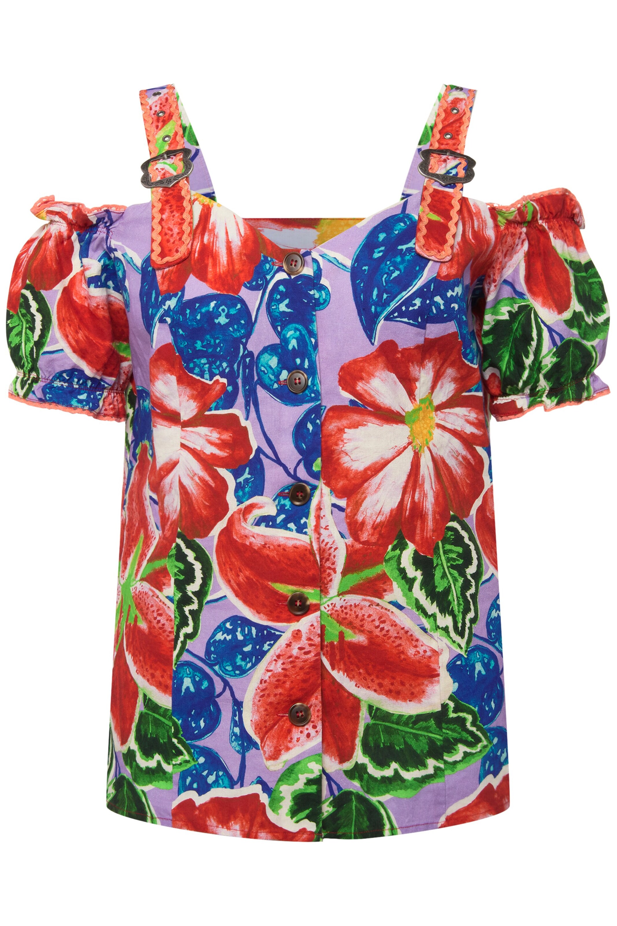 Ulla Popken Traditional blouse in Mixed colours: front
