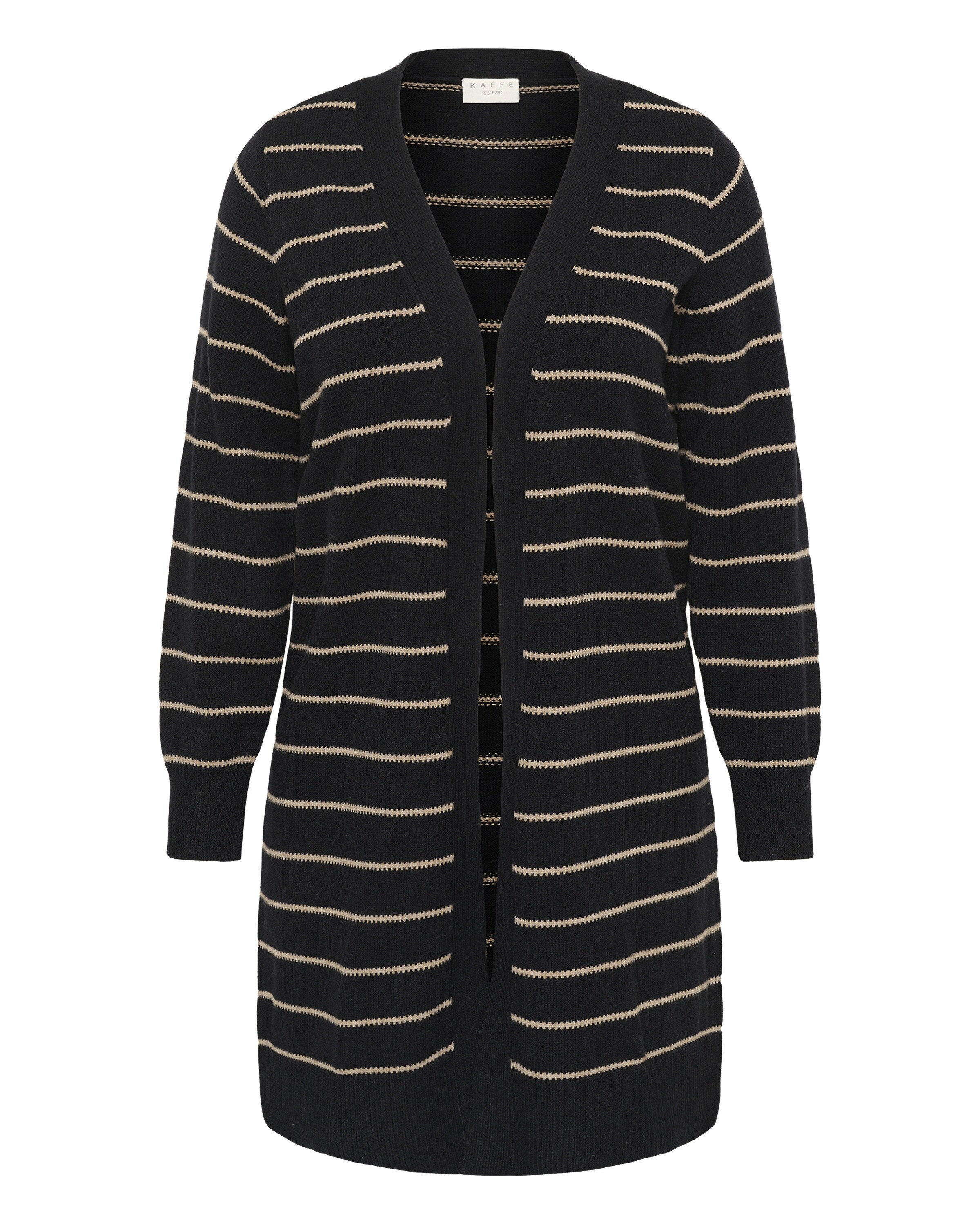 Cardigan 'Ariella' KAFFE CURVE en noir : devant