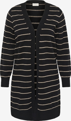 Cardigan 'Ariella' KAFFE CURVE en noir : devant