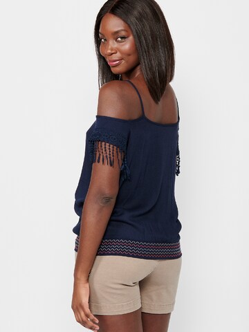 KOROSHI Top in Blauw