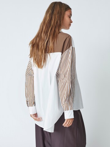 Chemisier 'Mio' co'couture en marron