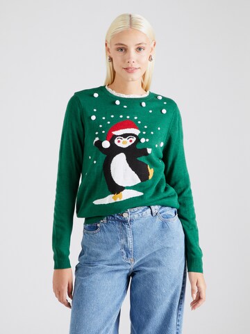 ONLY Pullover 'ONLXmas' in Grün: Vorderseite