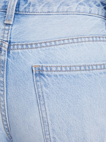 Wide leg Jeans de la Bershka pe albastru