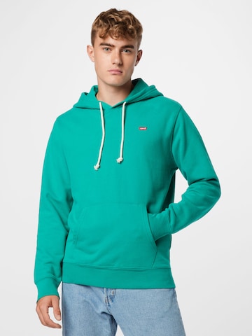 LEVI'S ® Regular fit Sweatshirt 'Original Housemark Hoodie' i grön: framsida