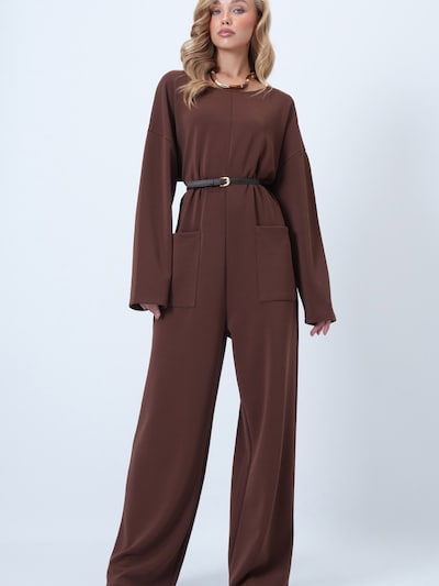 Trend Alaçatı Stili Jumpsuit in XS-S in de kleur Bruin, Productweergave