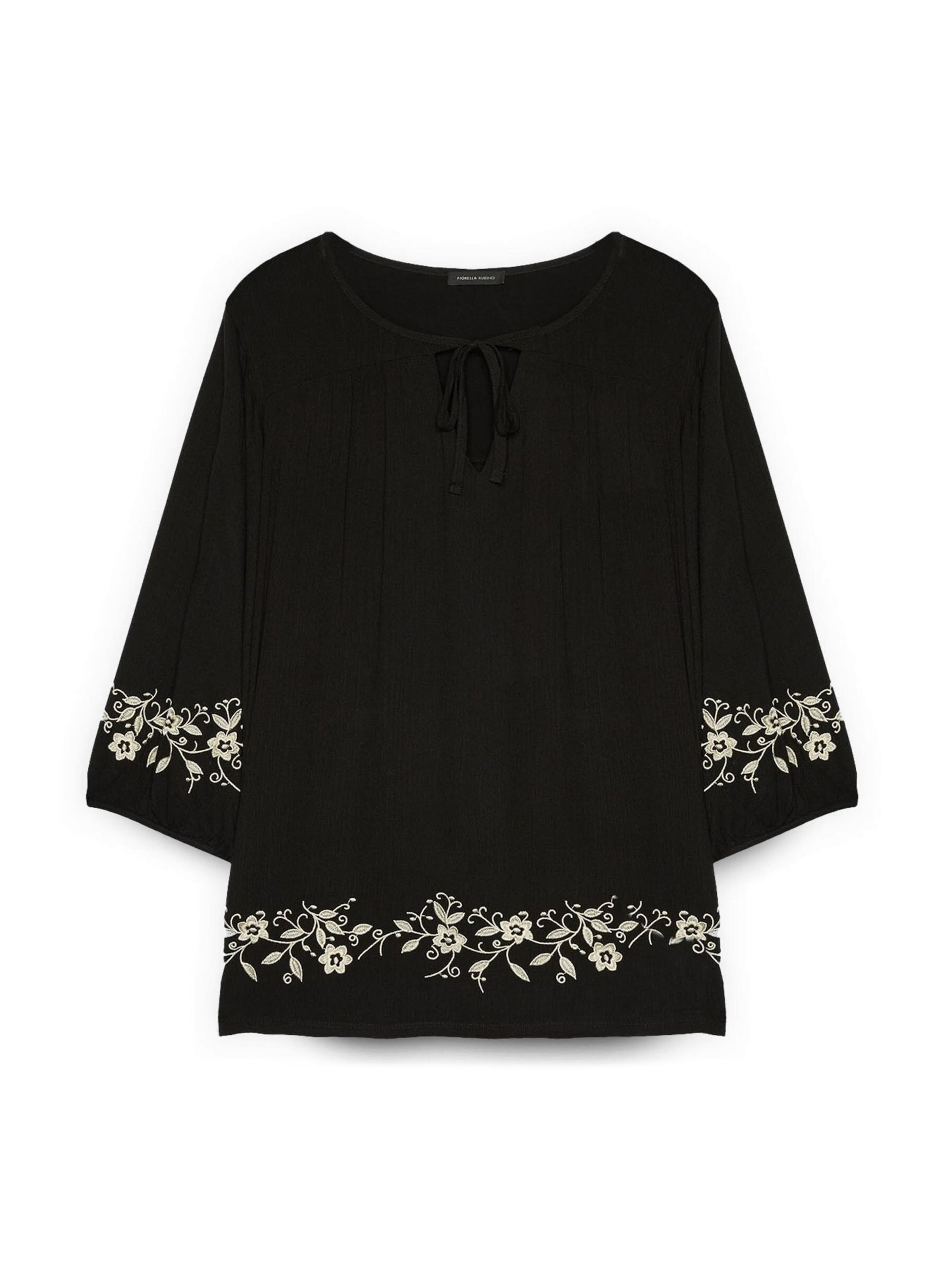 Camicia da donna di Fiorella Rubino in nero: frontale