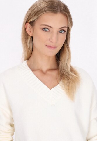 DreiMaster Klassik Sweater in White