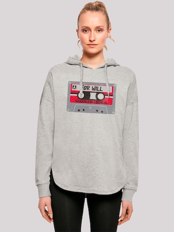 Sweat-shirt 'Stranger Things Cassette For Will Netflix TV Series' F4NT4STIC en gris : devant