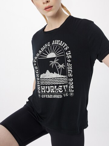 Hurley Λειτουργικό μπλουζάκι 'PARADISE' σε μαύρο