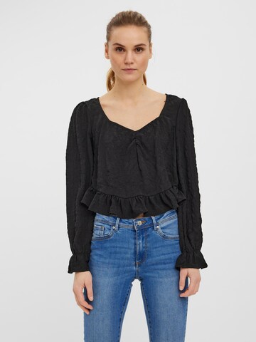 Camicia da donna 'Holly' di VERO MODA in nero: frontale