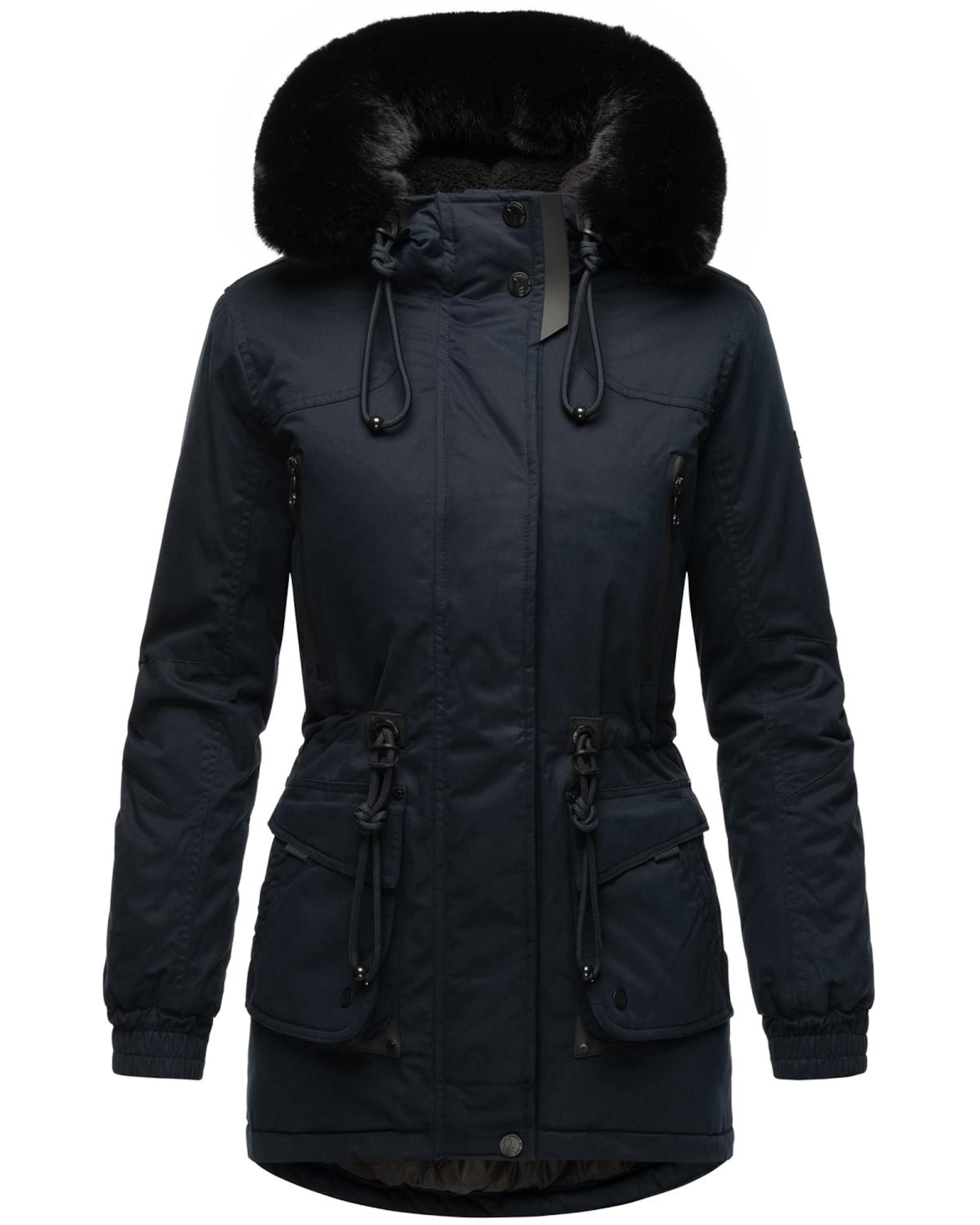 NAVAHOOZimska parka - plava boja: prednji dio