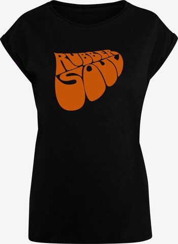 Merchcode Shirt 'Beatles - Rubber Soul' in Zwart: voorkant
