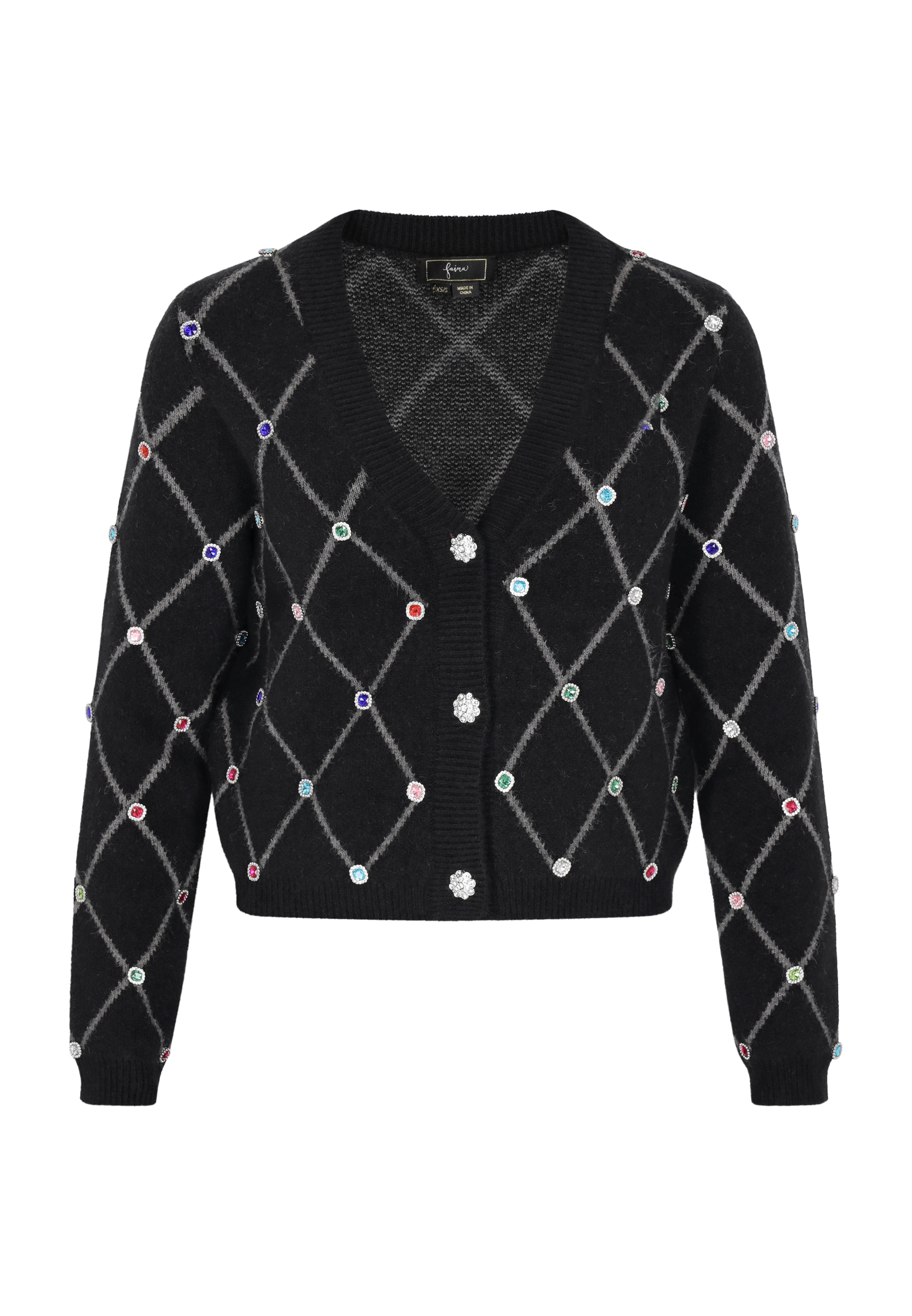 Cardigan faina en noir : devant