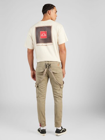 ALPHA INDUSTRIES Zwężany krój Bojówki w kolorze beżowy