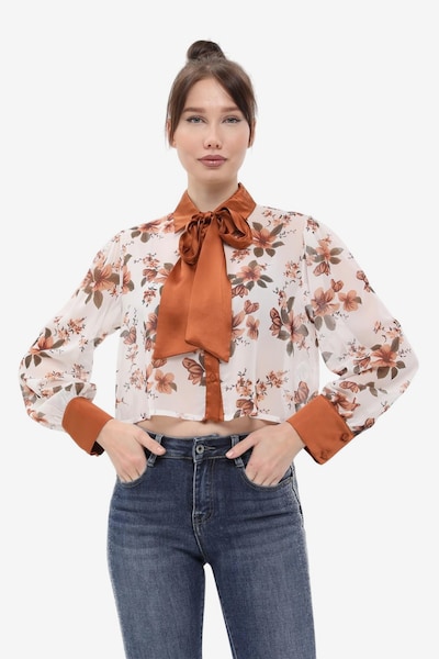 HOME STORE Blouse in Mandarine / White, Item view