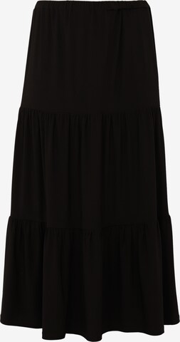 Yoek Skirt ' with an elastic waistband ' in Black: front