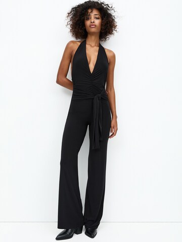 Pull&Bear Jumpsuit in Zwart: voorkant