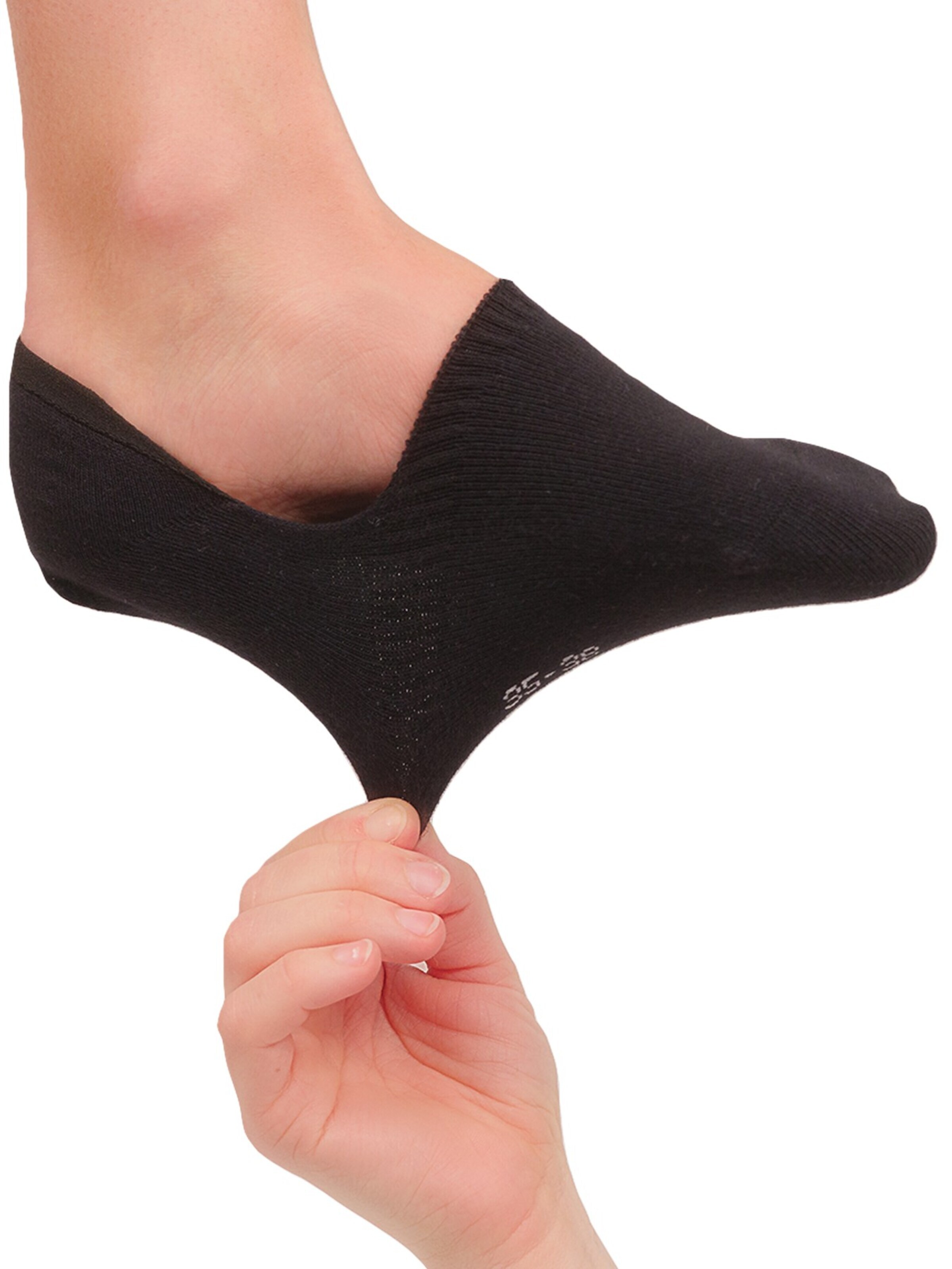 footnote Ankle socks 'Footnote Füßlinge - unsichtbare Low Cut Sneakersocken mit Silikon - 8 Paar' in Black