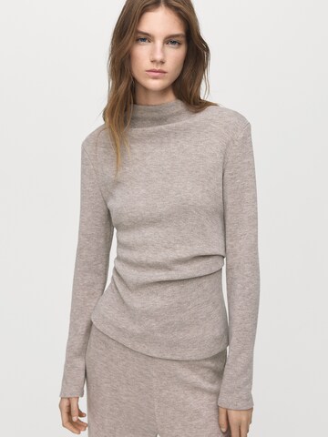 MANGO Pulover 'CANELA' | rjava barva: sprednja stran