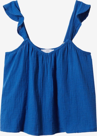 MANGO Top 'BAMBU' in Blauw: voorkant