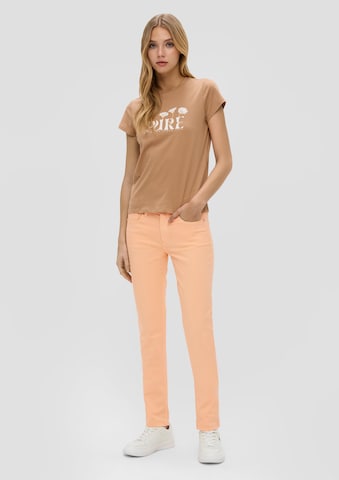 Slimfit Jeans de la QS pe portocaliu