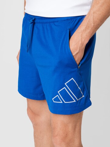 ADIDAS PERFORMANCE Loose fit Workout Pants in Blue