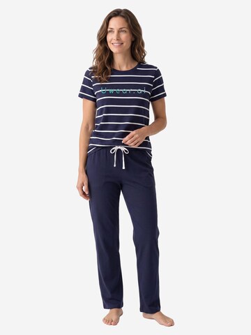 SCHIESSER Pajama 'Mix & Relax' in Blue