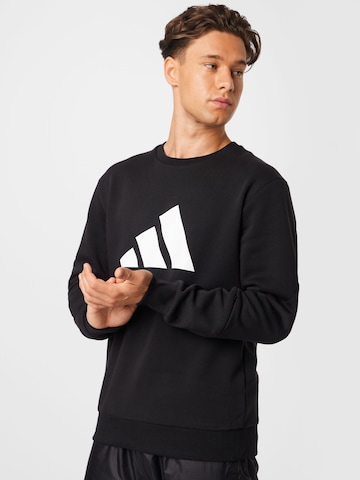 ADIDAS PERFORMANCE Athletic Sweatshirt in Black: front