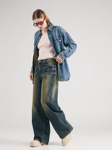 GUESS JEANS Koszulka w kolorze różowy