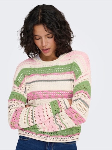 ONLY Pullover 'ONLAMELIE' in Beige