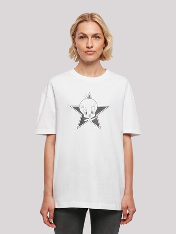 F4NT4STIC Shirt ' Looney Tunes Tweetie' in White: front