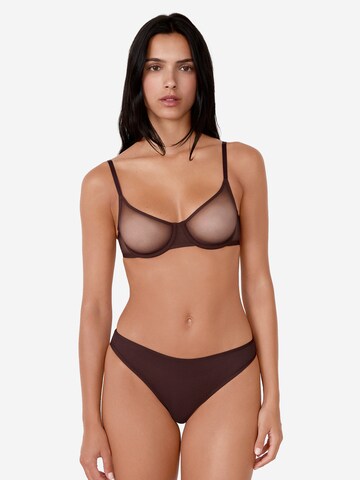 ETAM T-Shirt BH 'Pure Mesh' in Braun