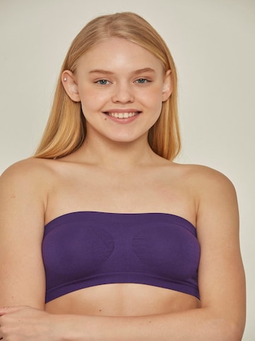 C&City Bandeau Bra in Purple: front