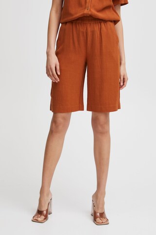 b.young Regular Pants 'Johanna' in Brown: front