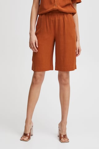b.young Regular Pants 'Johanna' in Brown: front
