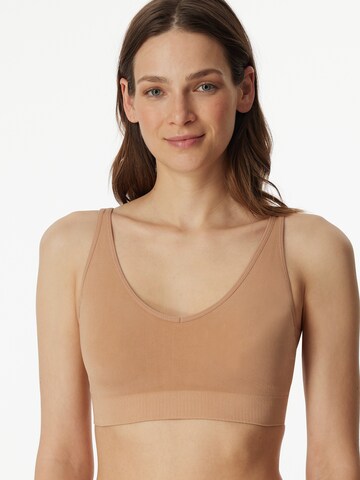 SCHIESSER Bustier BH 'Classics Seamless' in Beige: Vorderseite