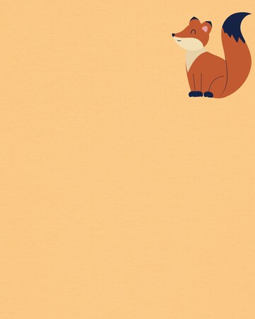 Maglietta ' Cute Fox ' di Watapparel in giallo