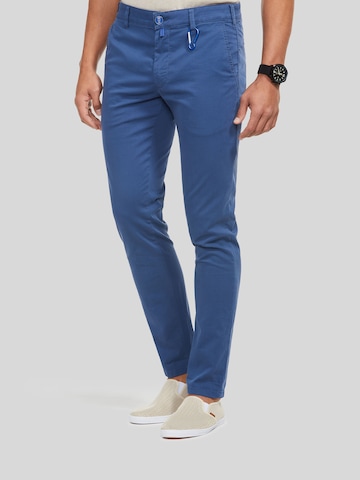 Pantalon chino MEYER en bleu : devant
