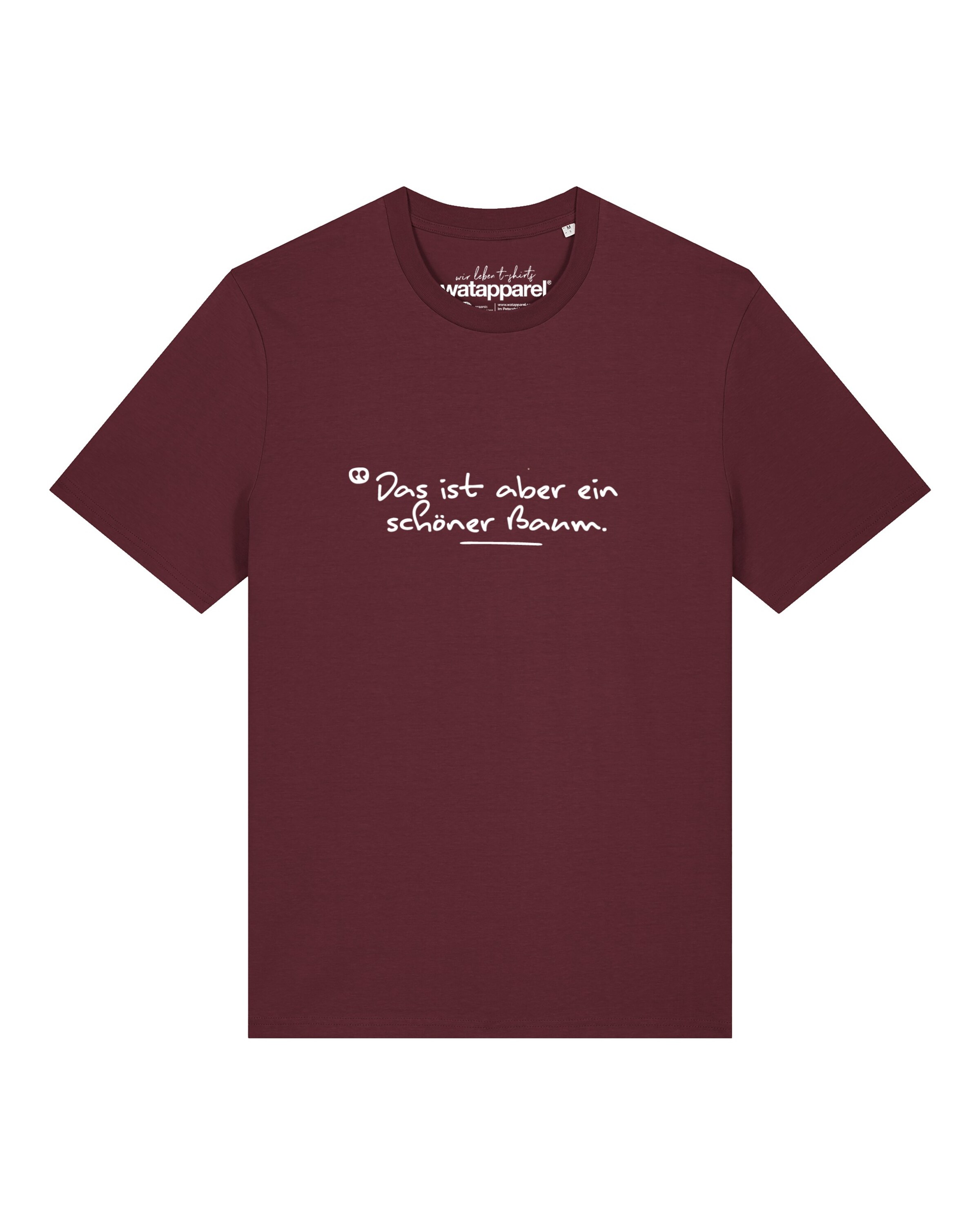 T-Shirt 'Das Ist Aber Ein Schöner Baum' Watapparel en rouge : devant