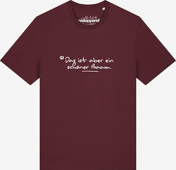 T-Shirt 'Das Ist Aber Ein Schöner Baum' Watapparel en rouge : devant