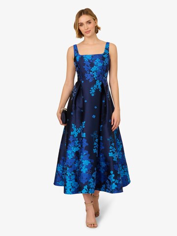 Adrianna Papell Cocktailkleid 'Border Jacquard Dress' in Blau