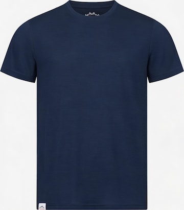 Alpenwert Shirt 'T-Shirt Herren Merino' in Blue: front