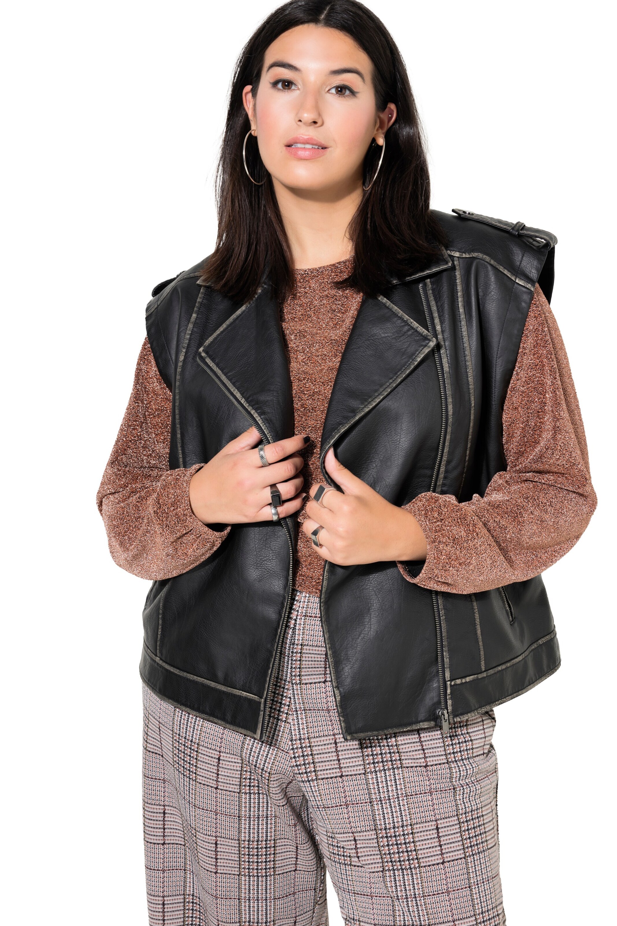 Studio Untold Weste in Schwarz: Vorderseite