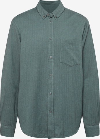 ABOUT YOU x Alvaro Soler Button Up Shirt 'Eduard' in Green: front