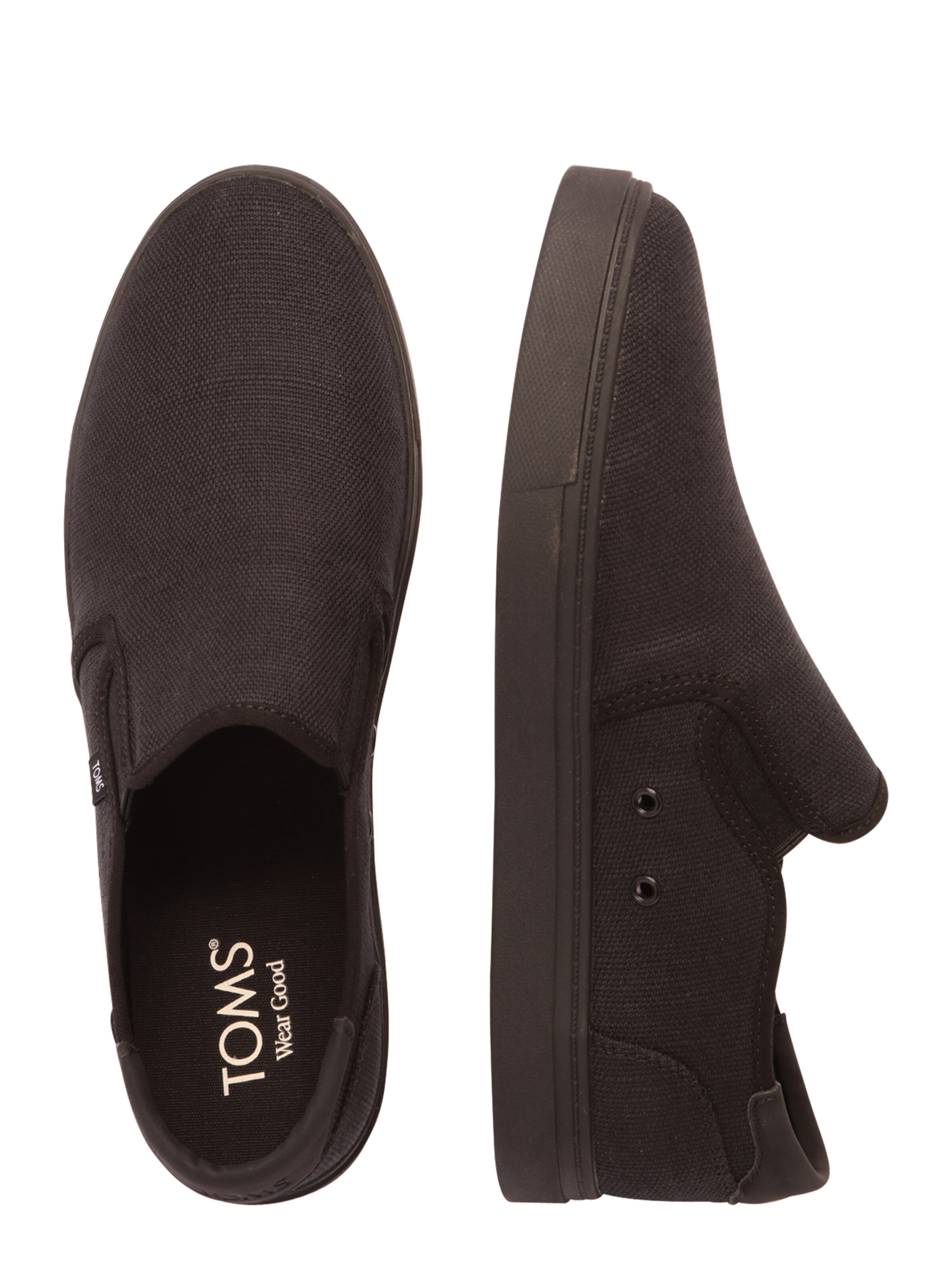TOMS Slip On in Schwarz