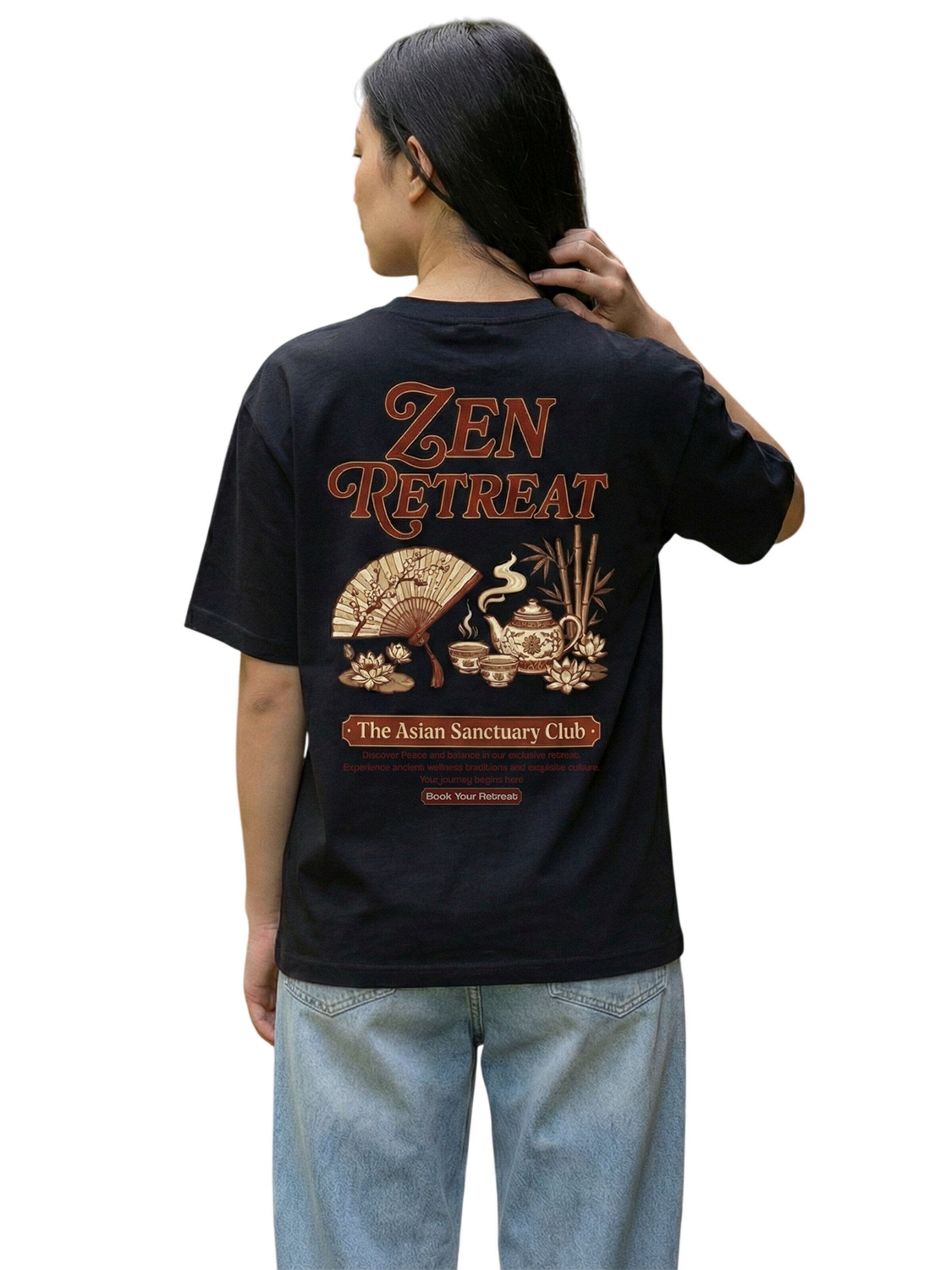 RoamLikeSummer Shirt 'Zen Retreat' in Schwarz