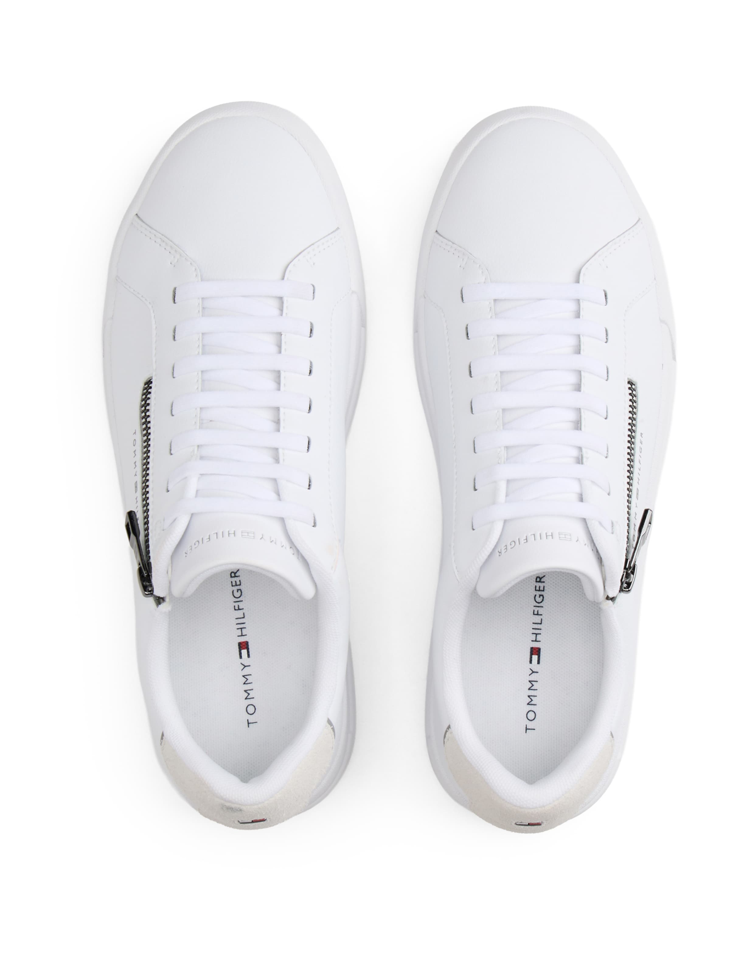 TOMMY HILFIGER Låg sneaker 'COURT' i vit: topp